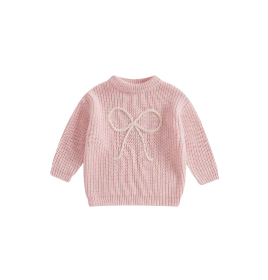 Bow knitted sweater